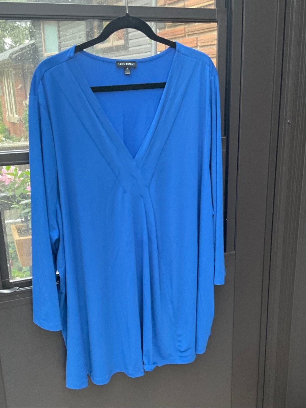 Lane Bryant Bright Blue V-Neck Long Sleeve Tunic